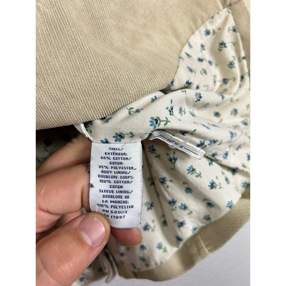 Dark‎ Academia Old Navy Kids 5T Tan Corduroy Double Breasted Peacoat Jacket - Picture 6 of 9